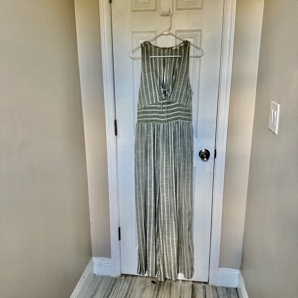 Striped Sleeveless Jumpsuit